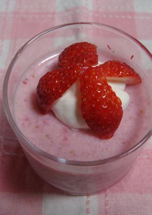 いちごのババロア♡-レシピのメイン写真