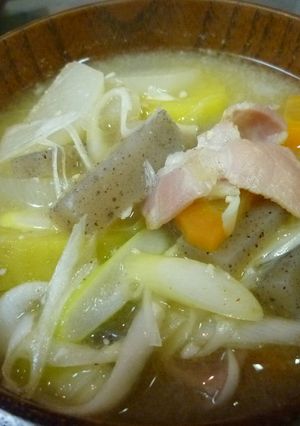ベーコン豚汁-レシピのメイン写真