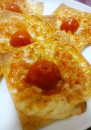 簡単☆ワイン好きに捧げる∞ワンタンピザ∞-レシピのメイン写真