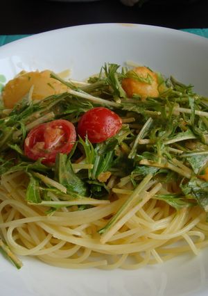 水菜とジャガイモのコチュマヨパスタ☆-レシピのメイン写真