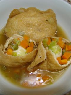 春野菜の油揚げ袋煮-レシピのメイン写真