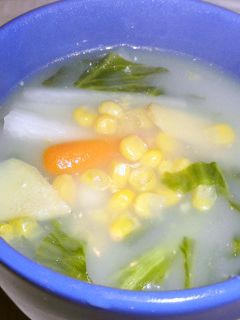 レタスと大根の中華風コーン スープ-レシピのメイン写真