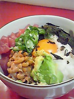 定番☆アボカドとマグロのネバネバ丼-レシピのメイン写真