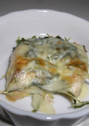 離乳食後期　ぶりと水菜のチーズ焼き☆-レシピのメイン写真