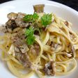 種入りマスタードで☆牛肉と舞茸のパスタ
