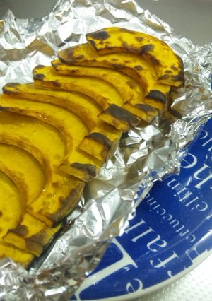 魚焼きグリルで焼くだけ！の優しいかぼちゃ-レシピのメイン写真