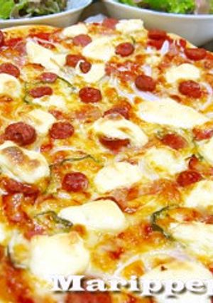 ふわふわ生地☆クリームチーズのピザ-レシピのメイン写真