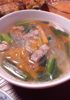 残り野菜で簡単♪春雨スープ-レシピのメイン写真