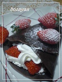 まっくろ❤もっちりクレープ(=v=)♪♬-レシピのメイン写真