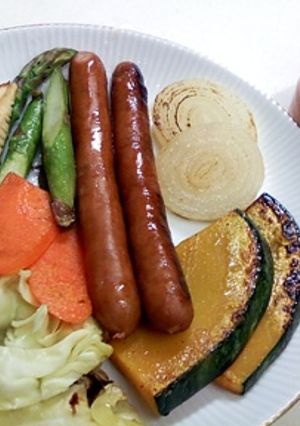 ヘルシー美味しい♪　焼き焼き野菜サラダ-レシピのメイン写真