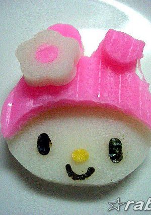キャラ弁にカマボコｄｅマイメロ-レシピのメイン写真