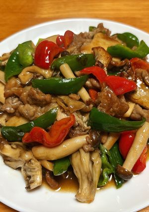 豚肉ときのこのオイスターソース炒め-レシピのメイン写真