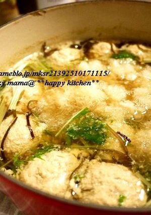 生姜たっぷり☆ふわふわ肉団子のみぞれ鍋-レシピのメイン写真