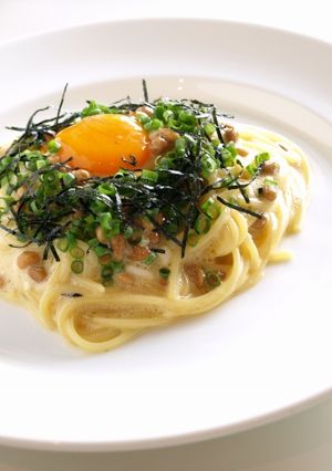 ごま油香るふわふわ納豆パスタ-レシピのメイン写真