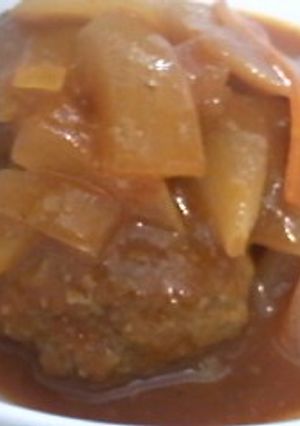 母の煮込みハンバーグ♪隠し味は…-レシピのメイン写真