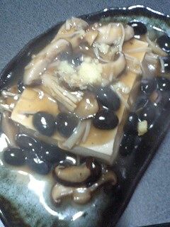 温やっこ黒豆きのこあんかけ-レシピのメイン写真