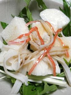 長芋と水菜サラダ-レシピのメイン写真