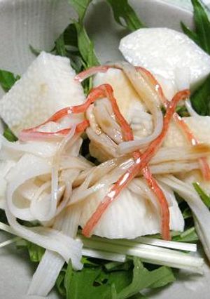 長芋と水菜サラダ-レシピのメイン写真