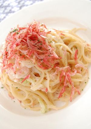 春キャベツと桜えびのクリームパスタ-レシピのメイン写真