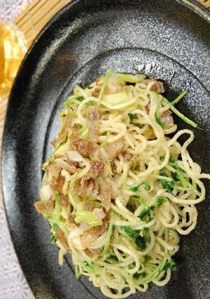 豆苗のシャキシャキ塩焼きそば-レシピのメイン写真