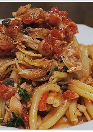 ツナと新たまねぎの冷製パスタ-レシピのメイン写真