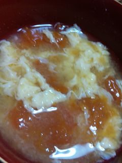 まさかのハマる味♪トマトと溶き卵の味噌汁-レシピのメイン写真