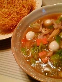 汁たっぷりかた焼きそば^^-レシピのメイン写真
