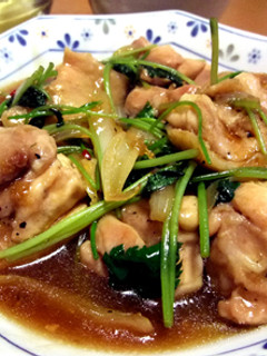 やわらか~い♪鶏もも肉と三つ葉のうま煮-レシピのメイン写真