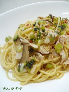 野沢菜入り中華風スパゲティー-レシピのメイン写真