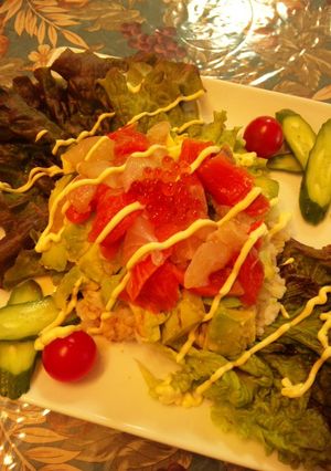 好きなもののっけちゃえ！私のサラダ丼-レシピのメイン写真