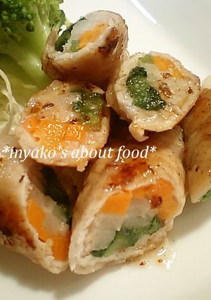 *薄切り豚肉野菜巻き甘酢ソテー*-レシピのメイン写真