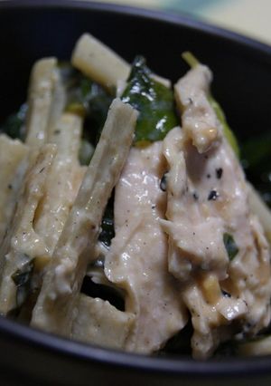 鶏胸肉と牛蒡の梅味噌和え-レシピのメイン写真