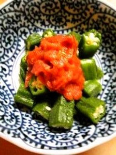 簡単オクラの梅かつお和え♪-レシピのメイン写真