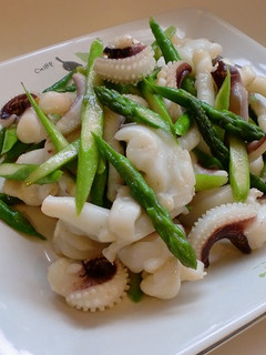 紋甲イカとアスパラの中華炒め-レシピのメイン写真