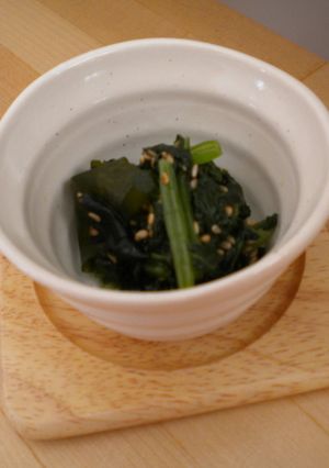 あっさりと♪小松菜とわかめの酢の物-レシピのメイン写真