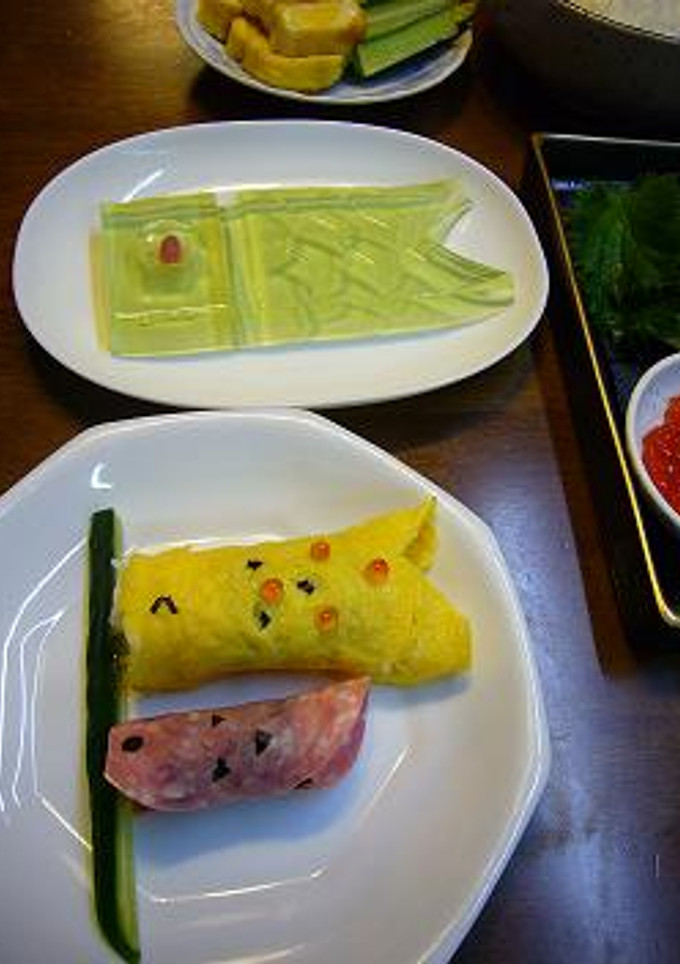 鯉のぼり手巻き寿司　＆　こどもの日弁当-レシピのメイン写真