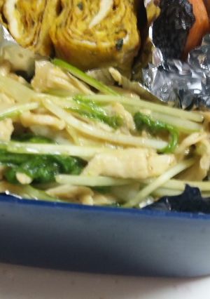 お弁当にも♬水菜と鶏胸肉のゴマだれ和え-レシピのメイン写真