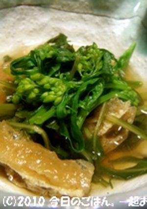 水菜とお揚げの炊いたん-レシピのメイン写真