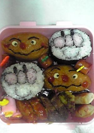 お稲荷で簡単カレーパンマン！キャラ弁-レシピのメイン写真