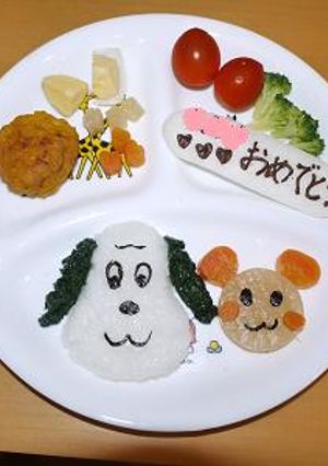 １歳お誕生日プレート いないいないばあ-レシピのメイン写真
