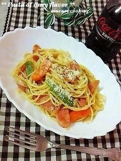 うまぁ〜い!カレー炒パスタ-レシピのメイン写真