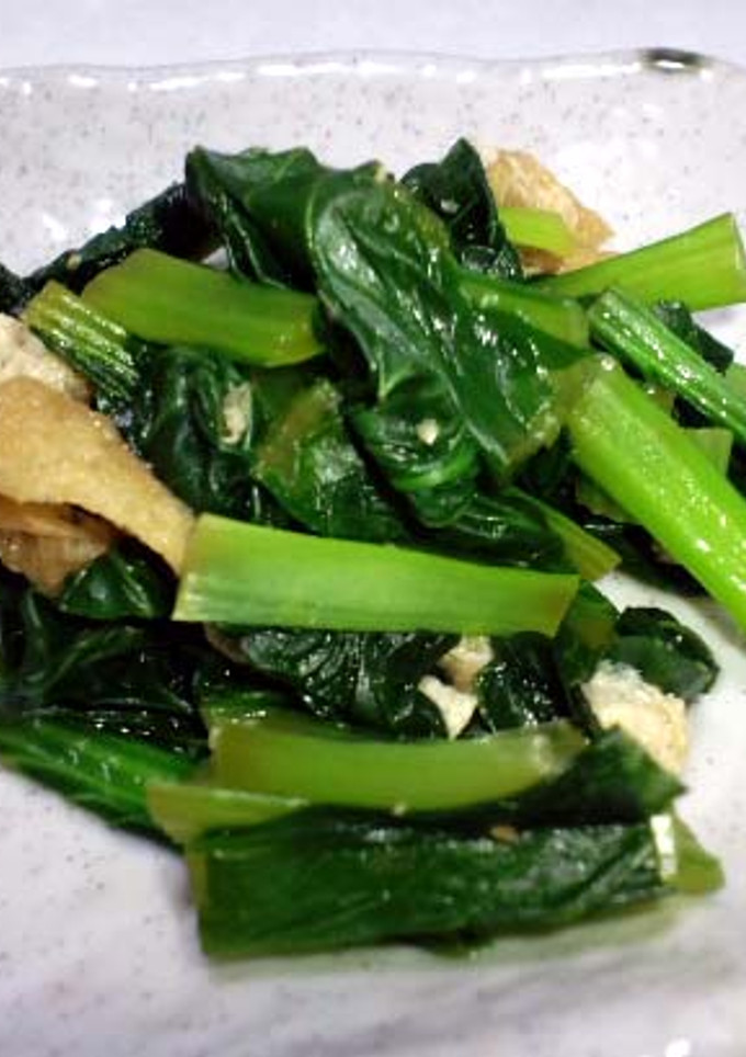 小松菜と油揚げのさっと煮-レシピのメイン写真