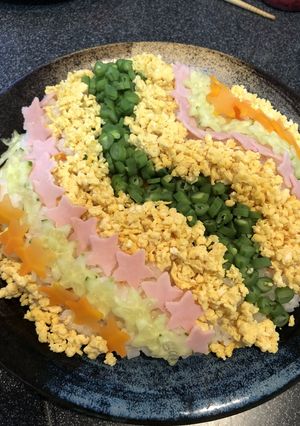 七夕に☆星型抜くだけ簡単！天の川ちらし-レシピのメイン写真