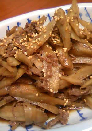 ご飯が進む☆牛ごぼう-レシピのメイン写真