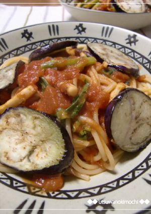 なすと菜の花のカレートマトソースパスタ-レシピのメイン写真