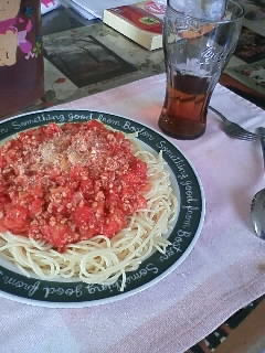 簡単おいしいミートスパ-レシピのメイン写真