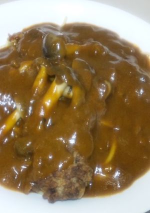 デミグラ風★ハンバーグパスタ-レシピのメイン写真