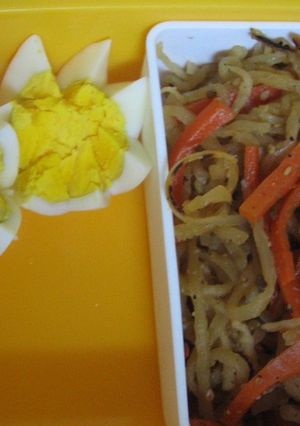 時短レシピ弁当おかず☆ゆで卵☆お花型-レシピのメイン写真