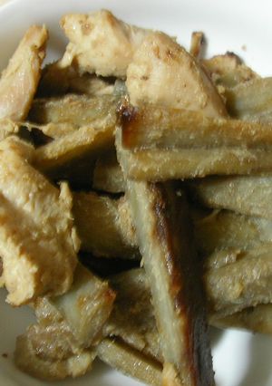 味噌漬け鶏肉とごぼうの炒め煮-レシピのメイン写真