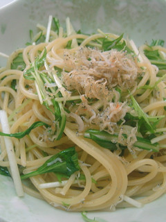 サラダ感覚★水菜とシラスのパスタ-レシピのメイン写真